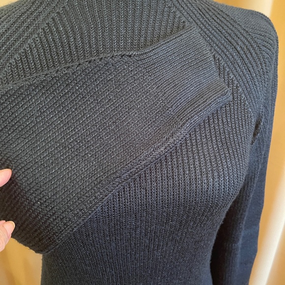 Sugar Lips Dark Blue/Teal Ribbed Mock Turtleneck Sweater Size XS/S - Picture 7 of 9